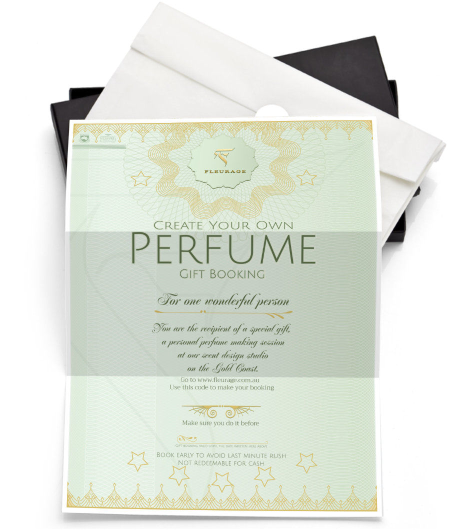 Perfume making gift certificate